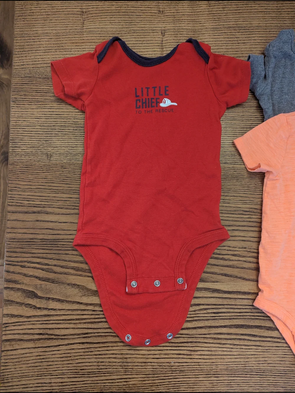 EUC Carters Baby Boy 18 Month Short Sleeve Bodysuit Bundle Mama Uncle Fire Chief